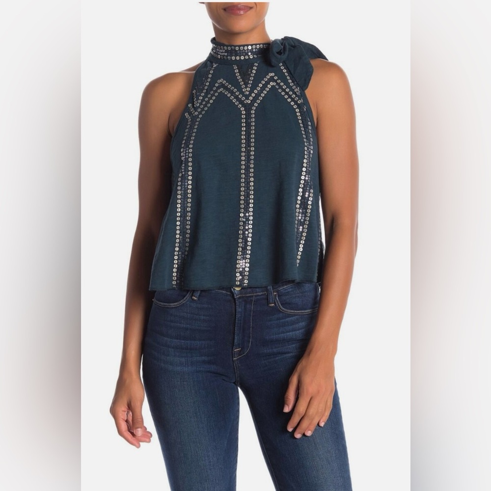 NWT Free People Glitter city top
